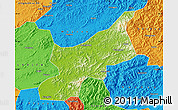 Physical Map of Dexing, political outside