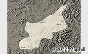 Shaded Relief Map of Dexing, darken