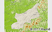 Shaded Relief Map of Dexing, physical outside