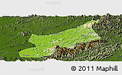 Physical Panoramic Map of Dexing, darken