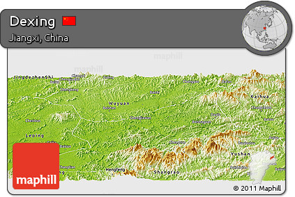 Physical Panoramic Map of Dexing