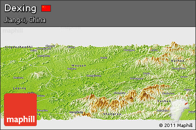 Physical Panoramic Map of Dexing