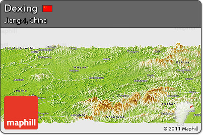 Physical Panoramic Map of Dexing