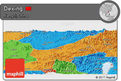 Political Panoramic Map of Dexing