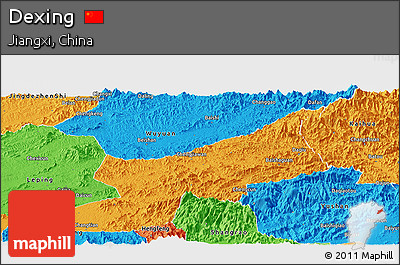Political Panoramic Map of Dexing