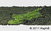 Satellite Panoramic Map of Dexing, darken, semi-desaturated