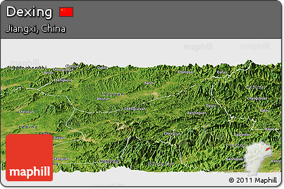Satellite Panoramic Map of Dexing