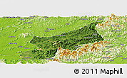 Satellite Panoramic Map of Dexing, physical outside
