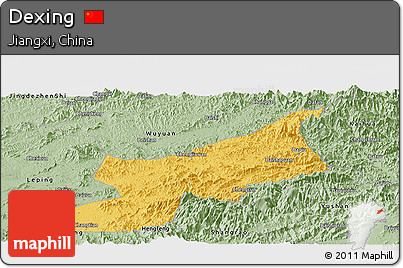 Savanna Style Panoramic Map of Dexing