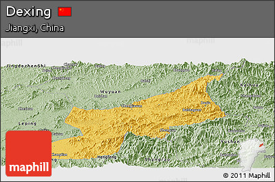 Savanna Style Panoramic Map of Dexing