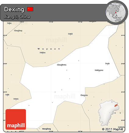 Classic Style Simple Map of Dexing