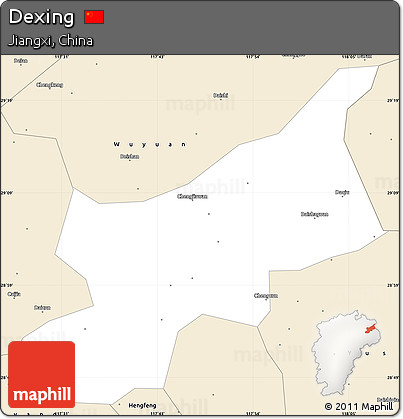 Classic Style Simple Map of Dexing