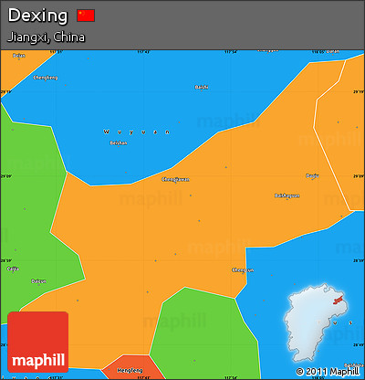 Political Simple Map of Dexing