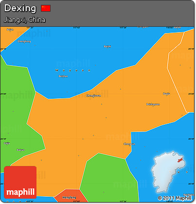 Political Simple Map of Dexing