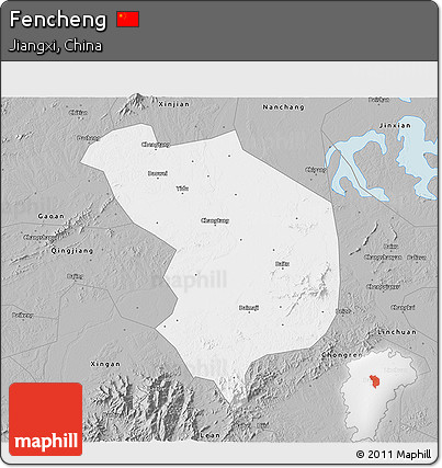 Gray 3D Map of Fencheng