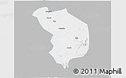 Gray 3D Map of Fencheng, single color outside