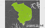 Physical 3D Map of Fencheng, darken, desaturated