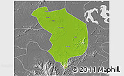 Physical 3D Map of Fencheng, desaturated