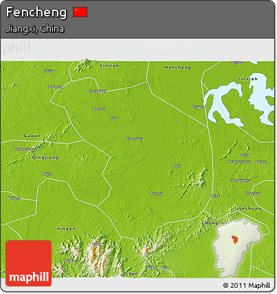 Physical 3D Map of Fencheng