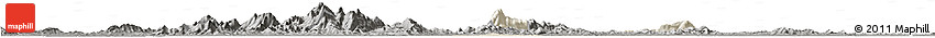 Shaded Relief Horizon Map of Fencheng, darken, semi-desaturated Shaded Relief Horizon Map of Fencheng, darken, semi-desaturated