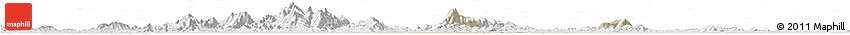 Shaded Relief Horizon Map of Fencheng, lighten, desaturated Shaded Relief Horizon Map of Fencheng, lighten, desaturated