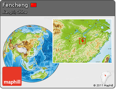 Physical Location Map of Fencheng