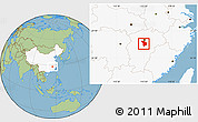 Savanna Style Location Map of Fencheng, highlighted country