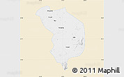 Classic Style Map of Fencheng, single color outside