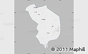 Gray Map of Fencheng, single color outside