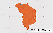 Political Map of Fencheng, cropped outside