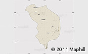 Shaded Relief Map of Fencheng, cropped outside