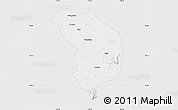 Silver Style Map of Fencheng, single color outside