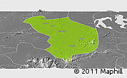 Physical Panoramic Map of Fencheng, desaturated
