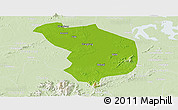 Physical Panoramic Map of Fencheng, lighten