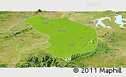 Physical Panoramic Map of Fencheng, satellite outside
