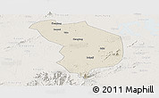 Shaded Relief Panoramic Map of Fencheng, lighten