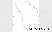 Blank Simple Map of Fencheng, cropped outside, no labels