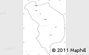 Blank Simple Map of Fencheng, cropped outside