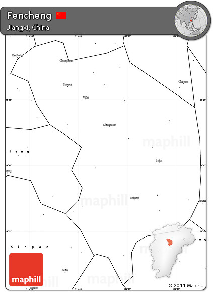 Blank Simple Map of Fencheng
