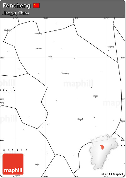 Blank Simple Map of Fencheng