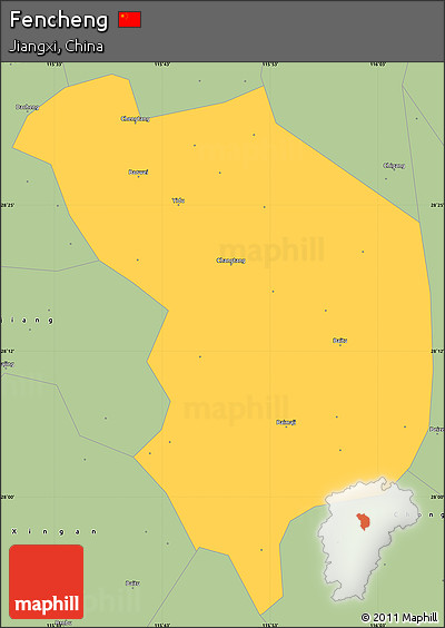 Savanna Style Simple Map of Fencheng