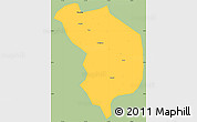 Savanna Style Simple Map of Fencheng, single color outside