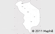 Silver Style Simple Map of Fencheng, cropped outside