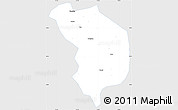 Silver Style Simple Map of Fencheng, single color outside