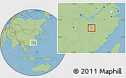 Savanna Style Location Map of Fuzhou Shi