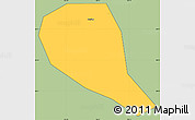 Savanna Style Simple Map of Fuzhou Shi, cropped outside