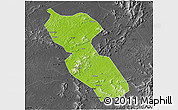 Physical 3D Map of Jishui, darken, desaturated