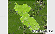 Physical 3D Map of Jishui, darken
