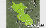 Physical 3D Map of Jishui, darken, semi-desaturated