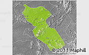 Physical 3D Map of Jishui, desaturated